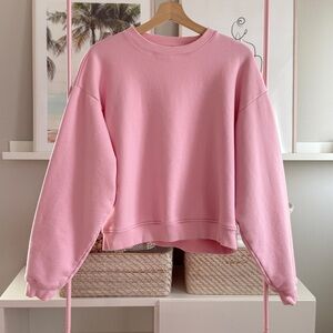 Khy Fleece Crewneck & Fleece Boyfriend Jogger Set in Orchid Pink (Size XL)